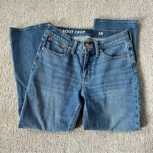 J. Crew 9” Demi Boot Crop Jean in Canopy Wash Size 28 BK650